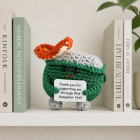 Mini jouet en peluche tricoté à la main en forme de camion poubelle, crochet, pour le soutien émotionnel, décoration de bureau, accessoire de bureau amusant, cadeau pour collègues