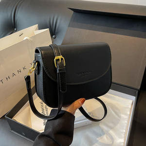 2025 Pu mode couleur unie <span class=keywords><strong>sac</strong></span> pour femmes nouveau Style fermeture éclair dames sacs de messager Simple Preppy Style <span class=keywords><strong>sac</strong></span> à bandoulière pour les filles - Product Image 4