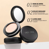 Fond de teint en poudre pressée OEM ODM, texture fine, fini mat, fond de teint compact pour tous types de peau, usage quotidien