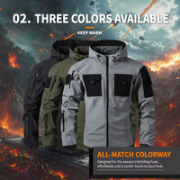 Veste Softshell Triple Protection Personnalisée avec Logo pour Homme, Doublure Polaire, Imperméable et Coupe-Vent, Manteau d'Extérieur OEM – Vente en Gros Usine