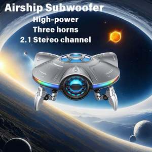 Para altavoz inalámbrico portátil LED RGB luz Extra bajo fuerte Interior Exterior estéreo Metal Halloween - Product Image 5