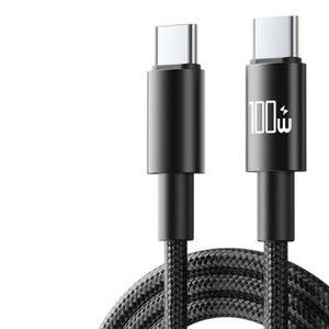 สายเคเบิล 3 ฟุต 100 วัตต์ ชาร์จเร็ว Type C-Type C สายโทรศัพท์ สายดาต้า USB-C สำหรับสมาร์ทโฟน สำหรับ iPhone สำหรับ Huawei - Product Image 6