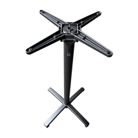Base de table pliante en aluminium moulé avec pieds réglables pour plateau de table de bar