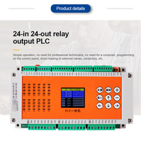 Huaqingjun 24DI 24DO Salidas de relé PLC Entradas analógicas de 2 canales Salidas 0-20mA 4-20mA RS485 Modbus PLC Controller para IoT