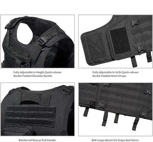 เสื้อกั๊กยุทธวิธีกระเป๋าคาดเอวสำหรับใส่อุปกรณ์ล่าสัตว์สีดำ - Product Image 4