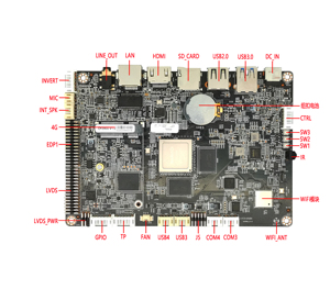 Android Motherboard Rockchip RK3399 Dual Cortex-A72+Quad Cortex-A53 On-board <b>Memory</b> 4G/64G 4G/WIFI Mipi Camera - Product Image 3