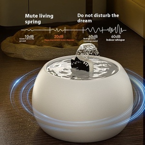 Fontaine à eau automatique en céramique pour chien, distributeur d'eau super silencieux pour animaux de compagnie avec système de filtration à cinq étapes, rechargeable - Product Image 4