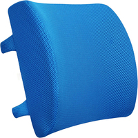 Chaise de bureau en polyester tricoté et coussin de soutien lombaire en mousse à mémoire de forme pour siège de voiture