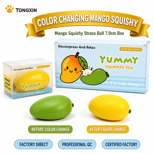 ของเล่นบีบมะม่วง Crunchi Squishy TONGXIN ของเล่นบีบคลายเครียด เปลี่ยนสีได้ ชุดใหญ่จากโรงงาน - Product Image 1