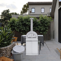 Four à pizza à gaz en acier inoxydable DEYAO Moden avec chariot à barbecue dispositif de sécurité à flamme d'allumage électronique pour les garden-parties