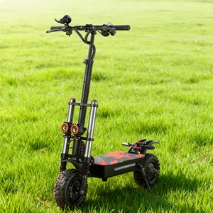 ดรอปชิปปิ้ง สกู๊ตเตอร์ไฟฟ้า S3 E Scooter 6000W ขับเคลื่อนสองล้อ พับได้ สำหรับผู้ใหญ่ ระบบกันสะเทือนเต็มรูปแบบ เบรกดิสก์ไฮดรอลิก สินค้าในสหรัฐอเมริกา - Product Image 1