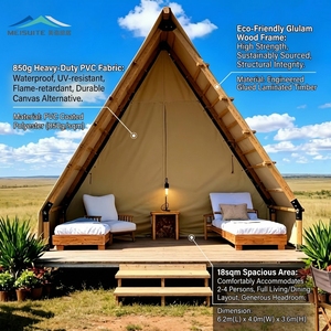 <span class=keywords><strong>Tente</strong></span> <span class=keywords><strong>de</strong></span> glamping safari double couche style bois, <span class=keywords><strong>toile</strong></span> <span class=keywords><strong>de</strong></span> luxe avec salle <span class=keywords><strong>de</strong></span> bain, cadre en contreplaqué imperméable quatre saisons - Product Image 5