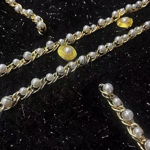 AIMEISI Elegante <span class=keywords><strong>Abito</strong></span> Corto da Donna Senza Maniche con Ricami e Perline in <span class=keywords><strong>Tweed</strong></span> - Product Image 6