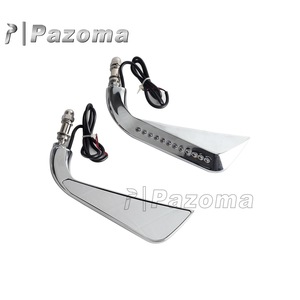 Rétroviseur latéral arrière de <span class=keywords><strong>moto</strong></span> avec feux de circulation LED pour Harley Cross Bones 2008-2009 pour Harley Dyna modèles 1984-2014 - Product Image 3