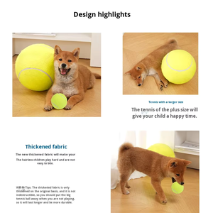 Pelota de Juguete para Perro, Diez Veces Más Divertida, Pelota de Tenis Extra Grande de 24 cm para Entretenimiento, Suministros para Mascotas <span class=keywords><strong>Shiba</strong></span> <span class=keywords><strong>Inu</strong></span>, Corgi, Bulldog Francés - Product Image 2