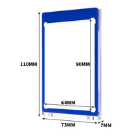 Porte-cartes magnétique One Touch 35pt avec protection UV, étui rigide en plastique, bord diamanté et bords colorés