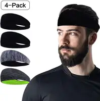 Широкая спортивная повязка для мужчин Workout Hairband Quick Drying Fit Yoga Running Sweatband