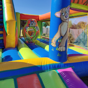 Party jumpers commercial bounce house with slide jungle fun inflatable bouncy castles for kids - Product Image 5