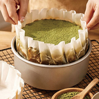 Papier sulfurisé basque en silicone de qualité alimentaire pour pâtisserie, support à gâteau 4 "6" 8"