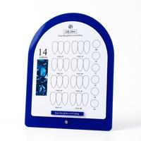 Présentoir de table en acrylique bleu pour nail art, tableau de couleurs de manucure pour comptoir de salon