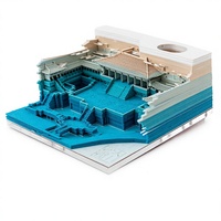 Bloc-notes architectural 3D Majestic Alien Sky, rectangulaire, créatif, à feuilles détachables, spécial monuments