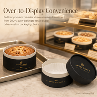 Tubo in Carta Kraft Ecologico Resistente al Forno 200°C per Confezioni di Mini Torte, Snack e Dessert Virali - Scatole per Torte all'Ingrosso