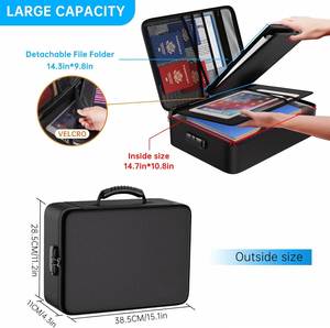 Bolsa de Seguridad Portátil OEM para el Hogar, Viajes y Oficina, de 4 Capas, Ligera, Duradera, Aislada, Ignífuga, Impermeable, con Cierre de Cremallera y 13 Bolsillos - Product Image 5