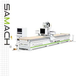 SAMACH 2 Vacuum Work Tables CNC 1325 Router Wood Panel Cutting Machine Woodworking CNC Router