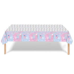 Piastra di impronte rivelatrici di genere per la festa del bambino che svela stoviglie e decorazioni a tema - Product Image 5