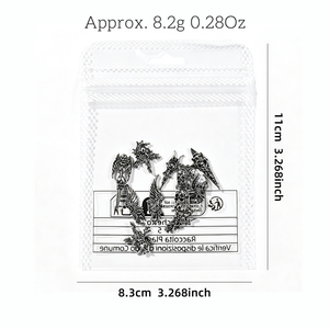 10 Pezzi Decorazioni per Unghie Gotiche in Metallo Teschio Ragno Ala Lancia <span class=keywords><strong>Borchie</strong></span> 3D Punk Scuro Halloween per Manicure - Product Image 6
