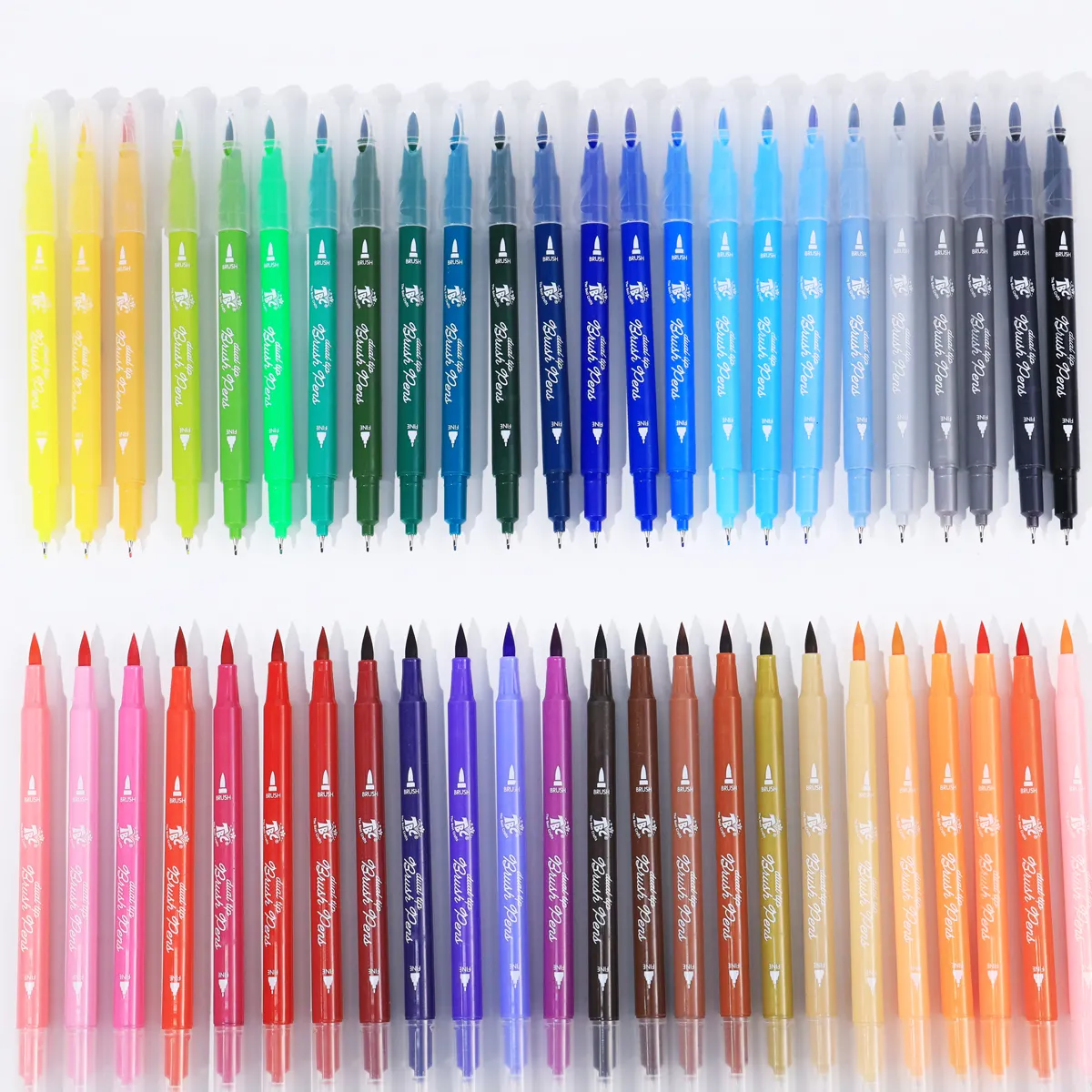 2021 Hot sale Hot Sale Set of 48 Colors Dual Tip Brush Pens Art Sketch Drawing Marker Pen