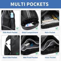Sac de sport à cordon avec compartiment à chaussures, sacs de fitness, sacs lifestyle, sac à dos pour l'école, sacs d'école, sacs universitaires en polyester