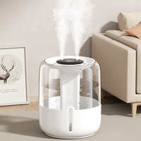 Nouveau 3.8L grande capacité argent ion antibactérien lumière chaude veilleuse intelligente atomisation d'air humidificateur