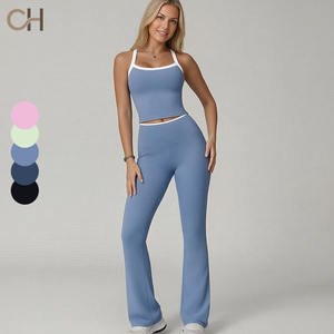 Conjunto Deportivo de 2 Piezas <span class=keywords><strong>para</strong></span> <span class=keywords><strong>Mujer</strong></span>, Transpirable, <span class=keywords><strong>para</strong></span> Gimnasio, Yoga, <span class=keywords><strong>Ejercicio</strong></span> y Running - Product Image 1