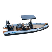HEDIA 650 Bateau Pneumatique Semi-Rigide en Aluminium Gommone de 22 Pieds avec Moteur