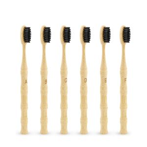 Échantillon Gratuit – Brosse à Dents Biodégradable Jetable avec Soies au Charbon, Logo Personnalisé, Manche Naturel – Vente Flash - Product Image 1