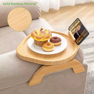 Canapé en bambou Accoudoir Organisateur Plateau Table Canapé Porte-gobelet Snack Plateau Bambou Canapé Canapé Accoudoir Plateau - Product Image 2