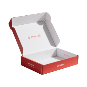 Wholesale <strong>Red</strong> Customized Foldable Paper Boxes for Shoes &amp; Clothing Corrugated Shoe <strong>Box</strong> Glossy/Matte Lamination Gold Foil - Product Image 2