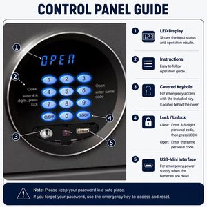 Caja Fuerte Digital Mini para Hotel, con Teclado Electrónico, para Protección de Objetos de Valor en Habitaciones, Caja Fuerte Oculta en la Pared, Venta al Por Mayor - Product Image 3