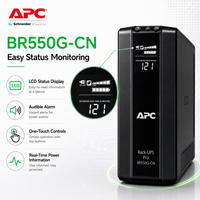 APC Back UPS Pro Line UPS Interactive 550VA 330W avec prises AVR Green Power Saving et conception de batterie remplaçable par l'utilisateur