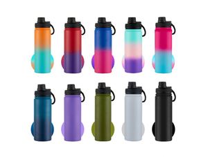 Botellas de Agua Portátiles de Acero Inoxidable 304 de Color Sólido, Termos Modernos para Viajes, Tazas para Auto, Botellas de Vacío para Deportes - Product Image 5