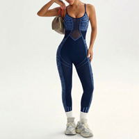 Combinaison de yoga pour femme à imprimé serpent, combinaison de fitness compressive, combinaison de sport respirante avec empiècements en mesh, vêtements de sport
