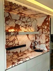 Dalles de marbre modernes élégantes et luxueuses, pierre naturelle chaude, revêtement de sol intérieur, panneaux muraux, dessus de table à manger, poli, adouci, imperméable - Product Image 5