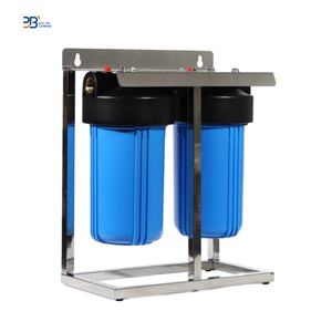 3/4 "1" पीतल/प्लास्टिक इनलेट/आउटलेट पोर्ट 10*4.5 इंच 2 चरण बड़े नीले फ़िल्टर सिस्टम के साथ पानी प्यूरीफायर के लिए एस फ्रेम के साथ - Product Image 3