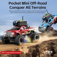 Voiture RC miniature WLtoys 6407 2,4 GHz à l'échelle 1:64 avec caméra FPV, contrôle par application, lumières LED, chargeur inclus pour adultes