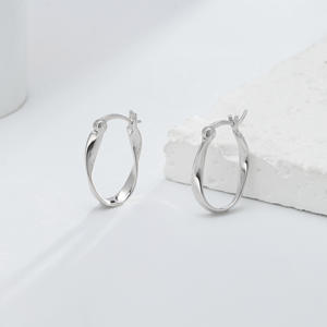 Boucles d'oreilles en argent sterling 925 <span class=keywords><strong>Morbius</strong></span> Wave Trendy Ins Personality Twisted Cold Wind Design Vente en gros disponible - Product Image 4