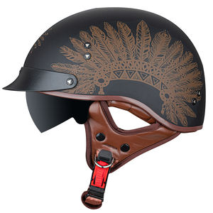 VCOROS-Casco <span class=keywords><strong>de</strong></span> <span class=keywords><strong>media</strong></span> cara para motocicleta, visera con hebilla <span class=keywords><strong>de</strong></span> liberación rápida, aprobado por DOT, para adultos, para hombres y mujeres - Product Image 1