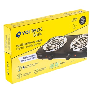 Volteck PAEL-2CPN Black Basic Electric <b>Induction</b> <b>Cooker</b> with 2 Spiral Burners - Product Image 1