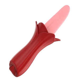 Vendita calda di alta qualità USB lingua di rosa vibratore bacchetta clitorideo masturbatore con succhiare e leccare stimolatore - Product Image 1