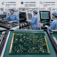 Layanan Turnkey Prototipe Bahan Rogers Papan PCB PCBA File Bom Gerber OEM Finishing Permukaan ENIG Perisai RF/EMI Smt DIP PCB